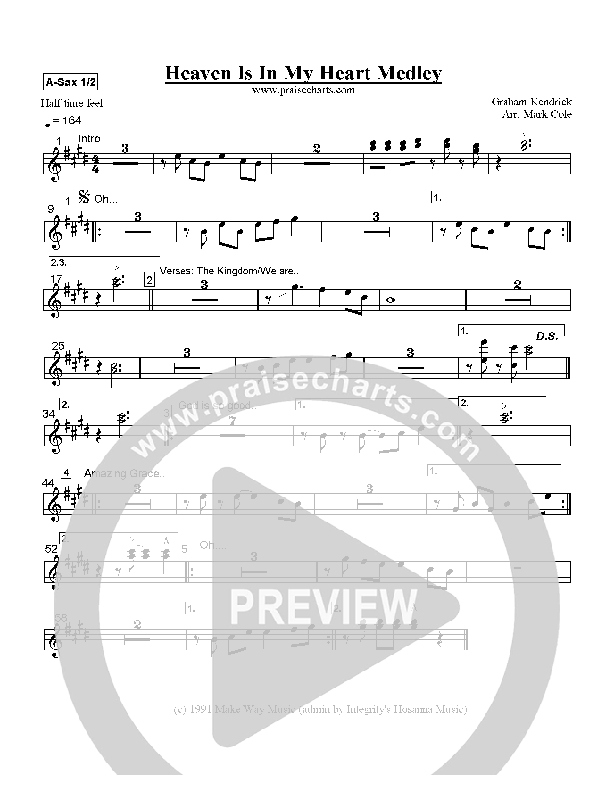 Heaven Is In My Heart Alto Sax 1/2 (Graham Kendrick)