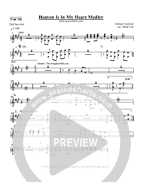 Heaven Is In My Heart Trumpet 1/2/3 (Graham Kendrick)