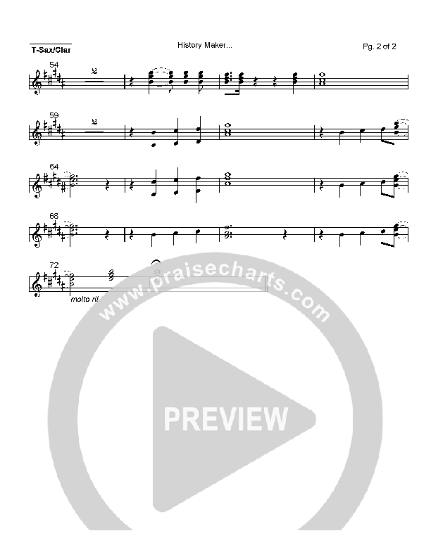 History Maker Tenor Sax/Clarinet (Delirious)