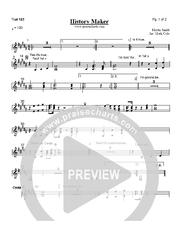 History Maker Trumpet 1/2/3 (Delirious)