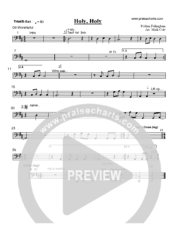 Holy Holy Trombone 4/Bari Sax (Nathan Fellingham)