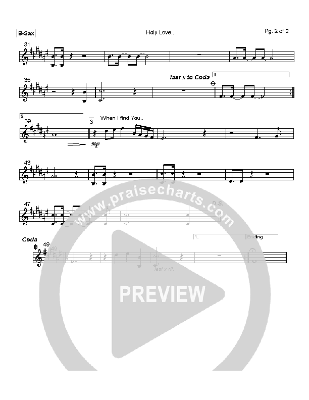 Holy Love Bari Sax (Andy Park)