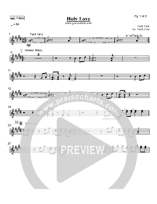 Holy Love French Horn (Andy Park)