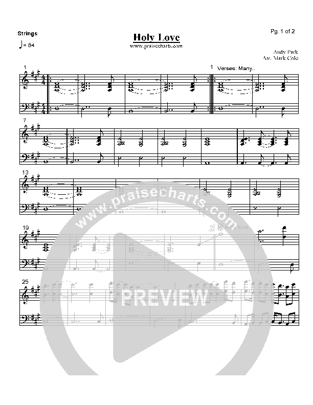 Holy Love Strings (Andy Park)