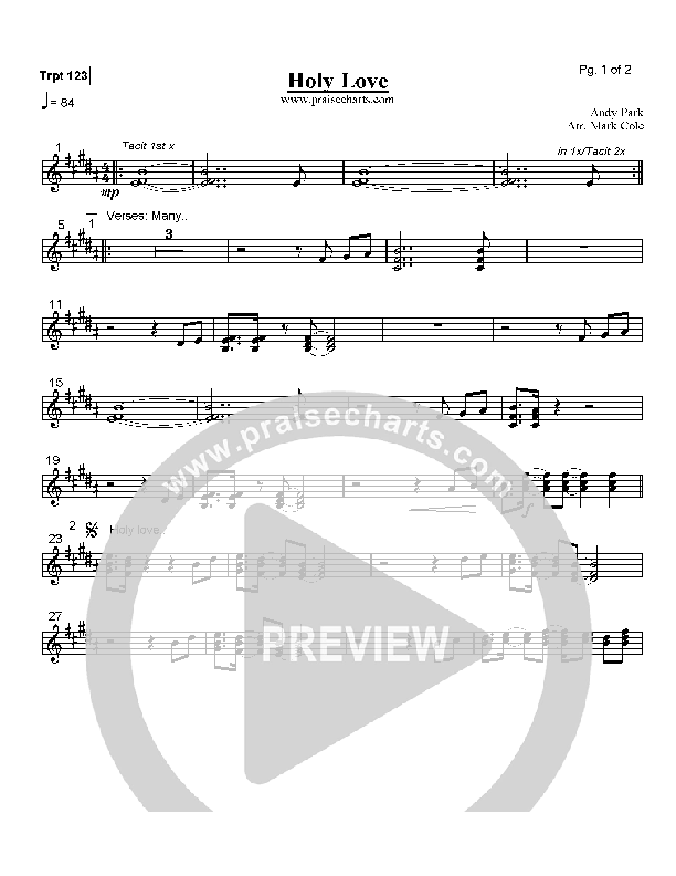 Holy Love Trumpet 1/2/3 (Andy Park)