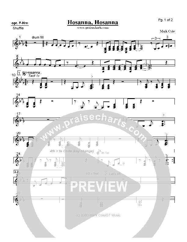 Hosanna Hosanna French Horn (Mark Cole)