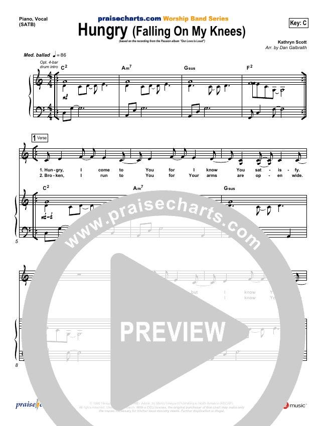 Hungry Sheet Music Kathryn Scott Praisecharts So i wa g it for you, f so i wait for g you f. hungry sheet music kathryn scott