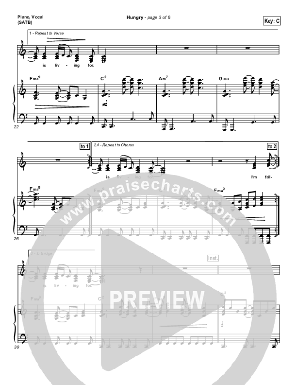 Hungry Piano/Vocal (SATB) (Kathryn Scott)