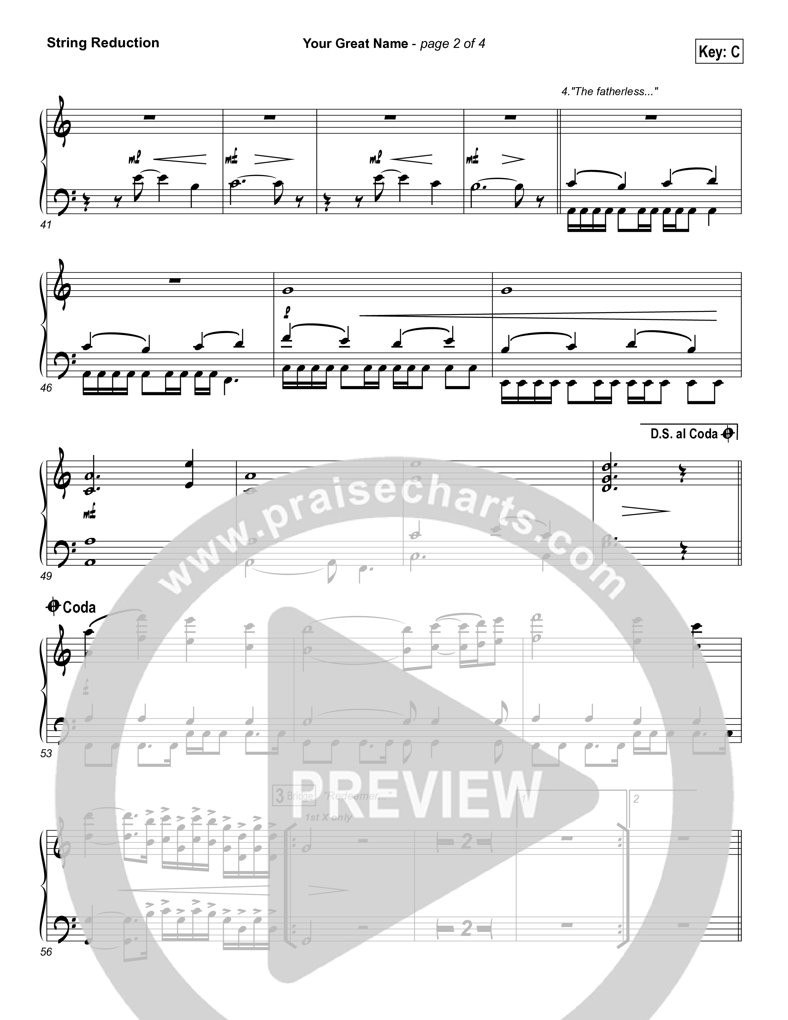 Your Great Name String Reduction (Natalie Grant)