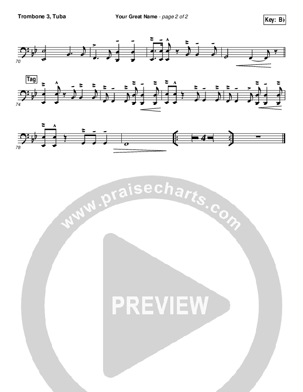 Your Great Name Trombone 3/Tuba (Natalie Grant)