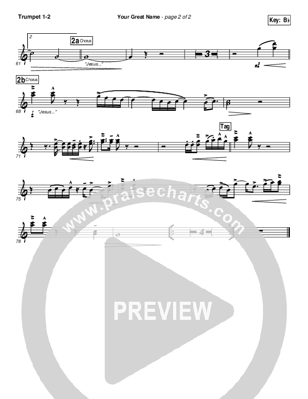 Your Great Name Trumpet 1,2 (Natalie Grant)