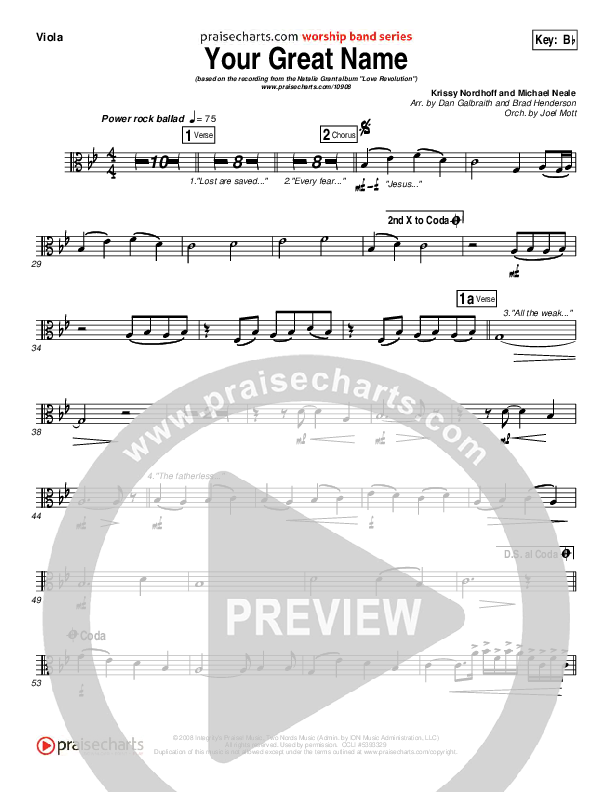 Your Great Name Viola (Natalie Grant)