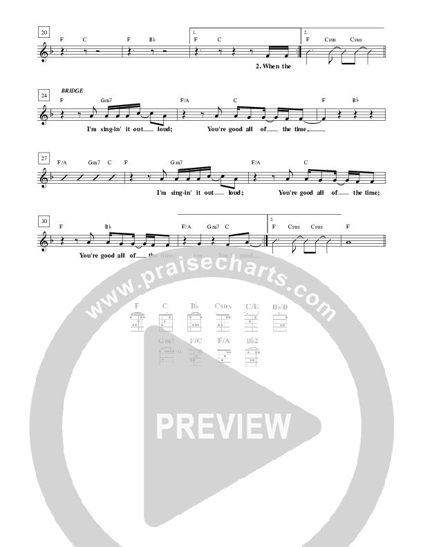 You're Good Lead Sheet (Kathryn Scott)