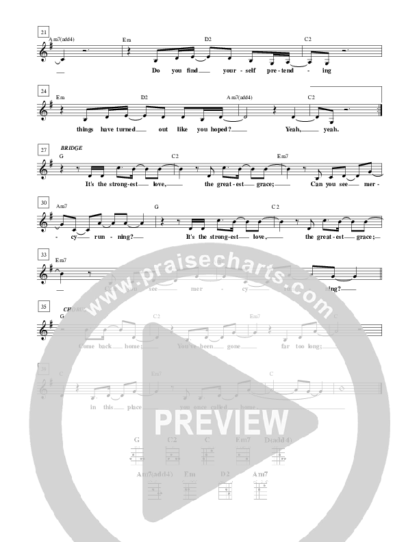 Come Back Home Lead Sheet (Kathryn Scott)