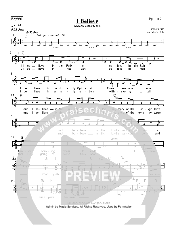 I Believe Orchestration (Graham Ord)