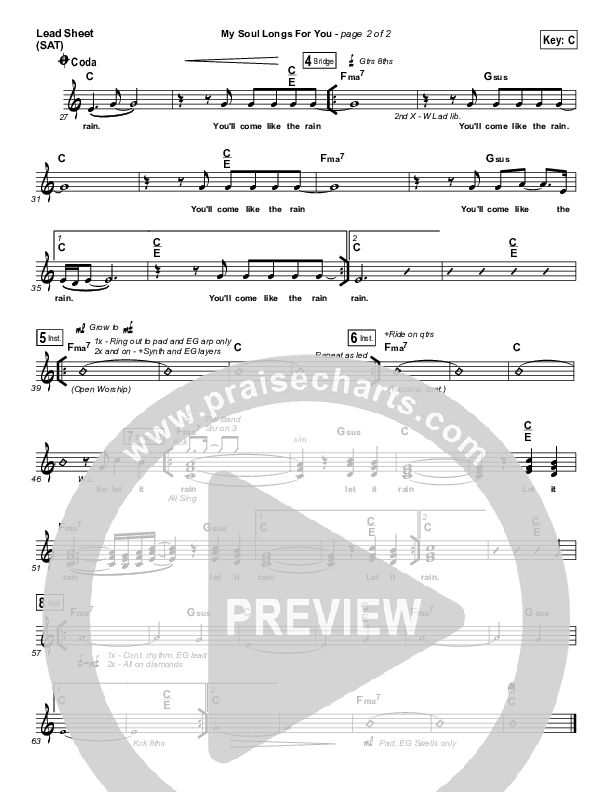 My Soul Longs For You Lead (SAT) (Jesus Culture / Kim Walker-Smith / Chris Quilala)