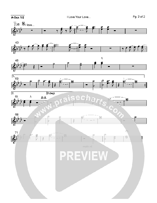 I Love Your Love Alto Sax 1/2 (Paul Oakley)