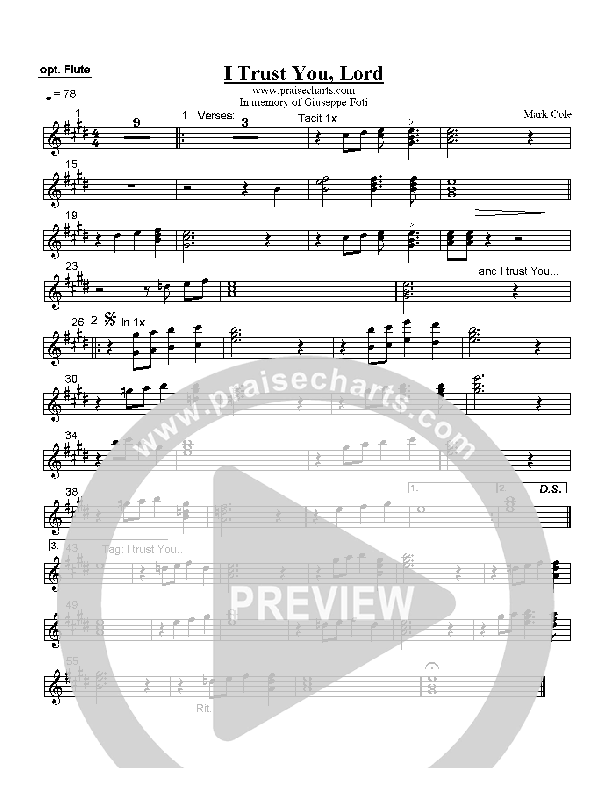 I Trust You Lord Orchestration (Mark Cole)