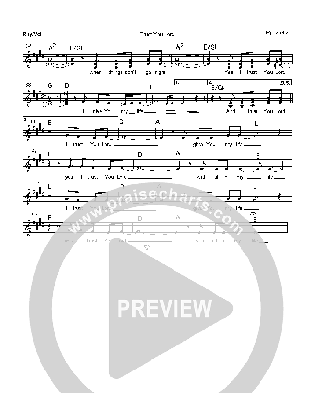 I Trust You Lord Orchestration (Mark Cole)