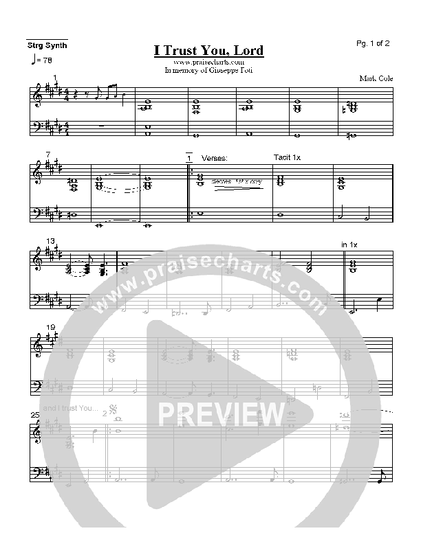 I Trust You Lord Synth Strings (Mark Cole)