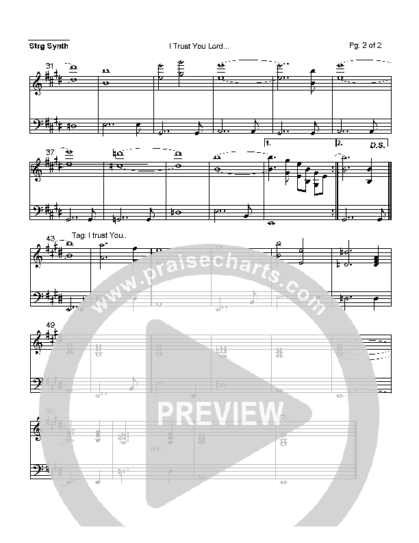 I Trust You Lord Synth Strings (Mark Cole)