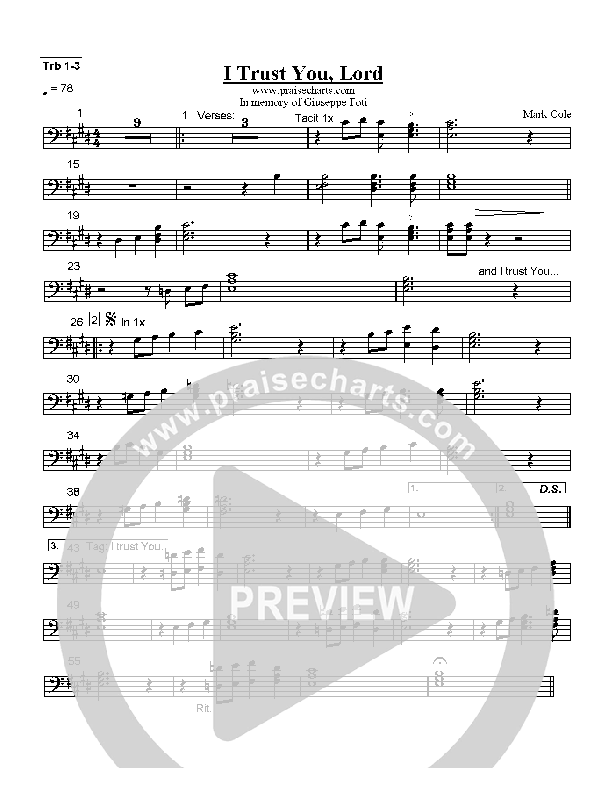 I Trust You Lord Trombone 1/2/3 (Mark Cole)