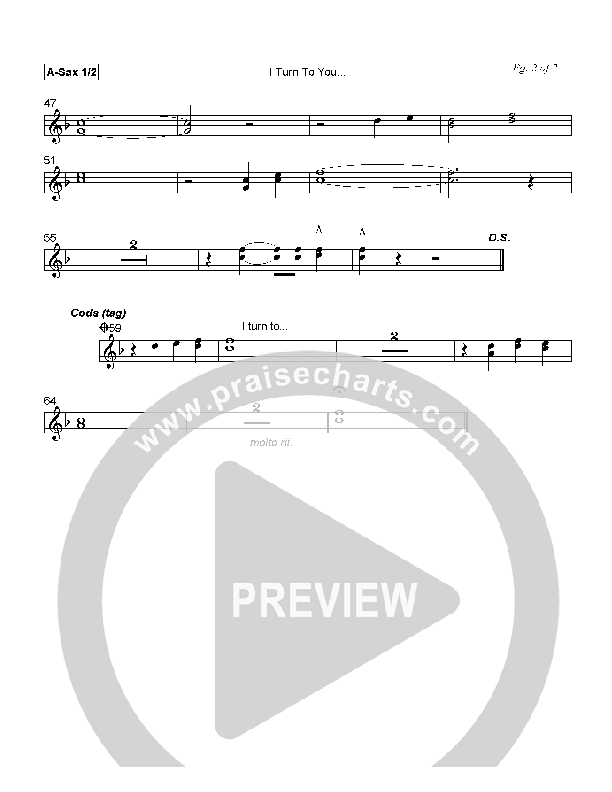 I Turn To You Alto Sax 1/2 (Mark Cole)