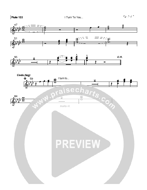 I Turn To You Flute 1/2/3 (Mark Cole)