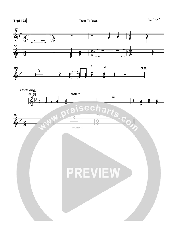 I Turn To You Trumpet 1/2/3 (Mark Cole)