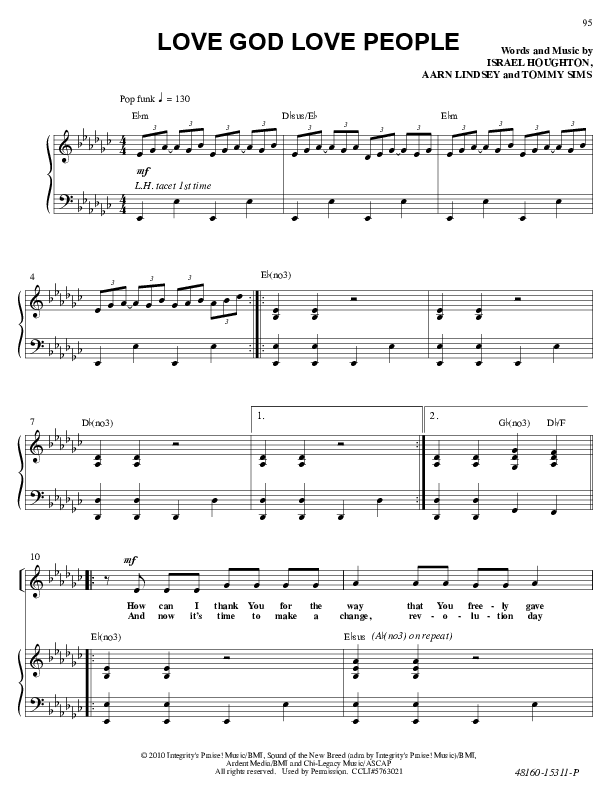 Love God Love People Lead & Piano (Israel Houghton)