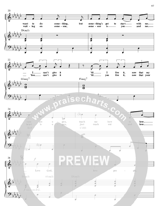 Love God Love People Lead & Piano (Israel Houghton)