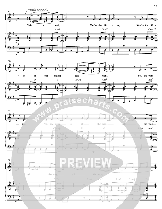 Yahweh (The Lifter) Piano/Vocal & Lead (Israel Houghton)