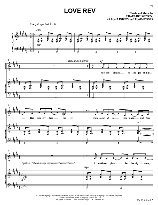 Love Rev Lead & Piano (Israel Houghton)