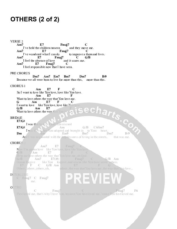 Others Chords & Lyrics (Israel Houghton)