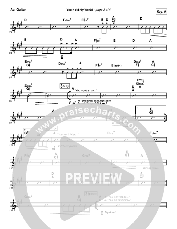 You Hold My World Acoustic Guitar (Israel Houghton)