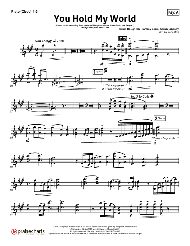 You Hold My World Wind Pack (Israel Houghton)