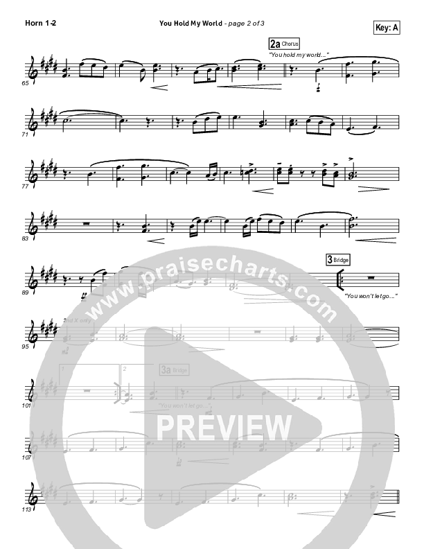 You Hold My World Brass Pack (Israel Houghton)