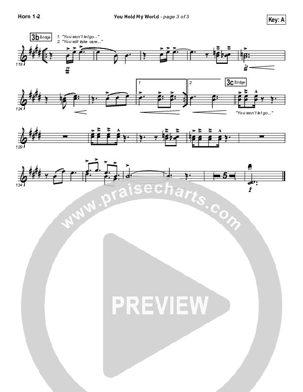 You Hold My World Brass Pack (Israel Houghton)