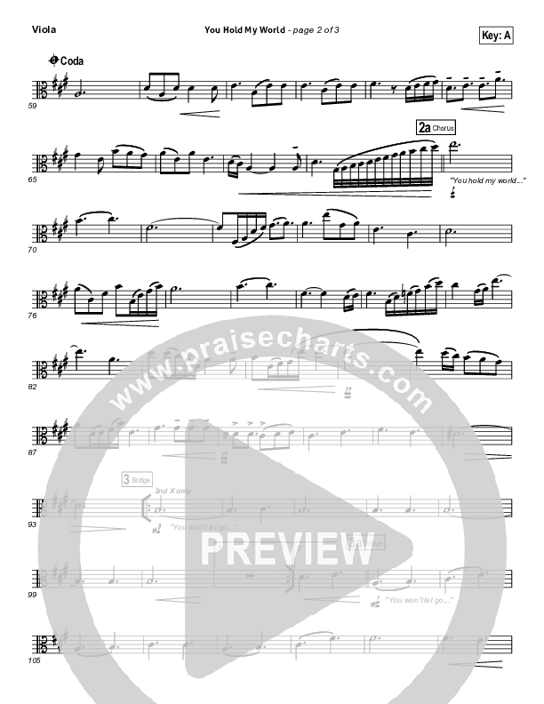 You Hold My World Viola (Israel Houghton)