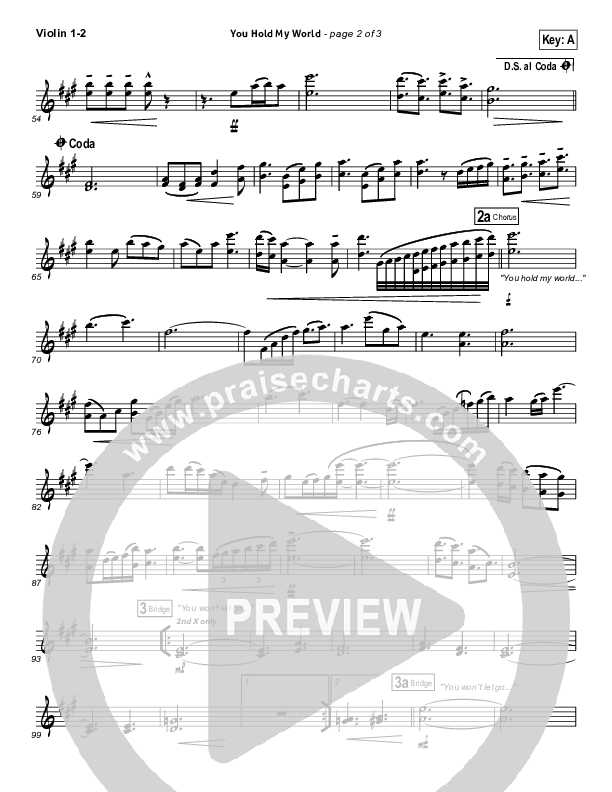 You Hold My World Violin 1/2 (Israel Houghton)