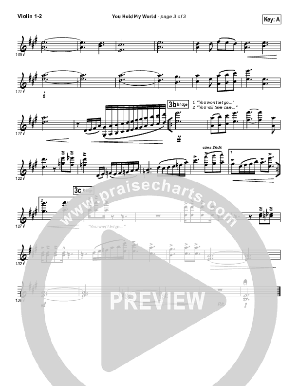 You Hold My World Violin 1/2 (Israel Houghton)