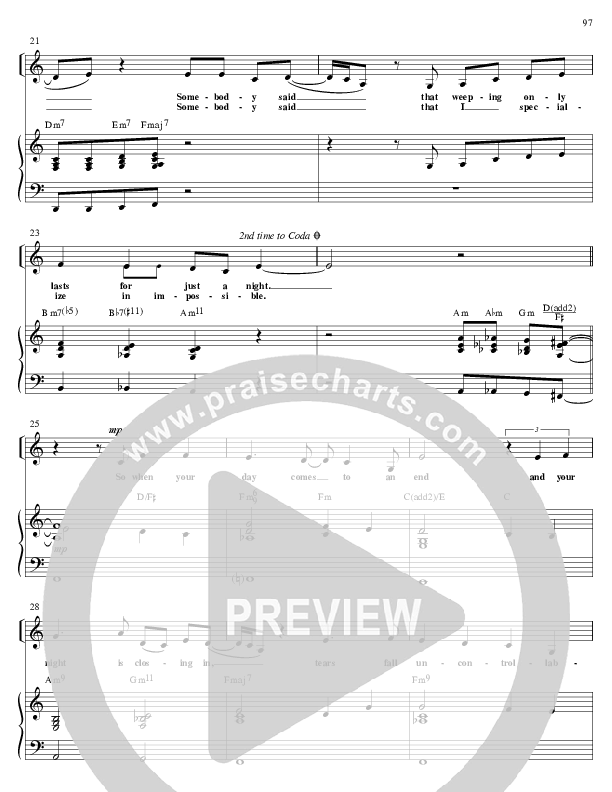 Mercies Piano/Vocal (Israel Houghton / Kirk Franklin)