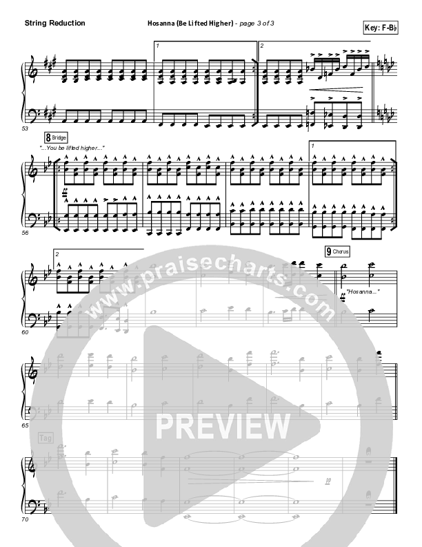 Hosanna (Be Lifted Higher) Synth Strings (Israel Houghton)