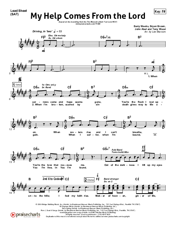 My Help Comes From The Lord Lead (SAT) (The Museum)