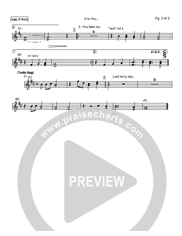 It Is You French Horn (Hillsong Worship)