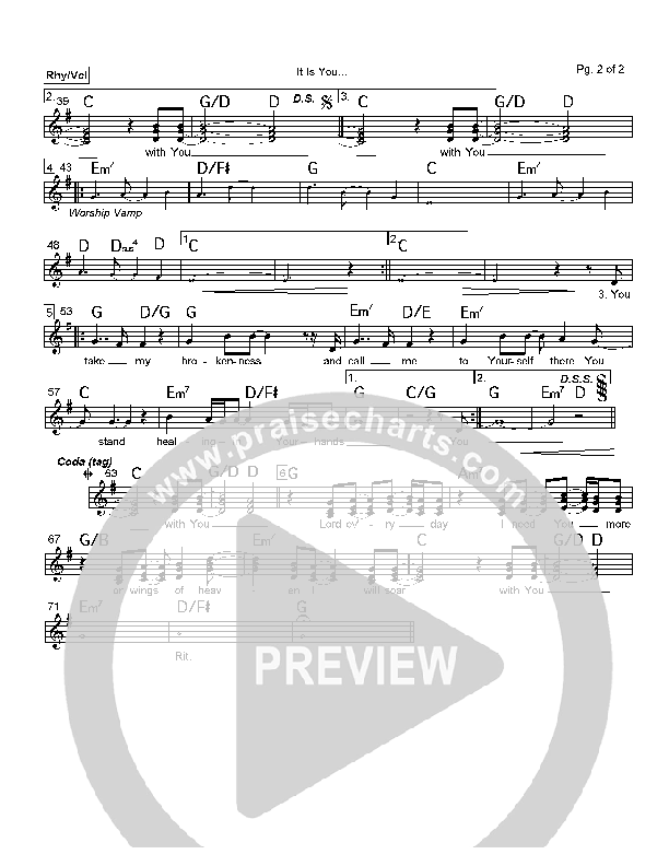 It Is You Rhythm/Vocal (Hillsong Worship)