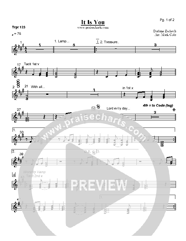 It Is You Trumpet 1/2/3 (Hillsong Worship)