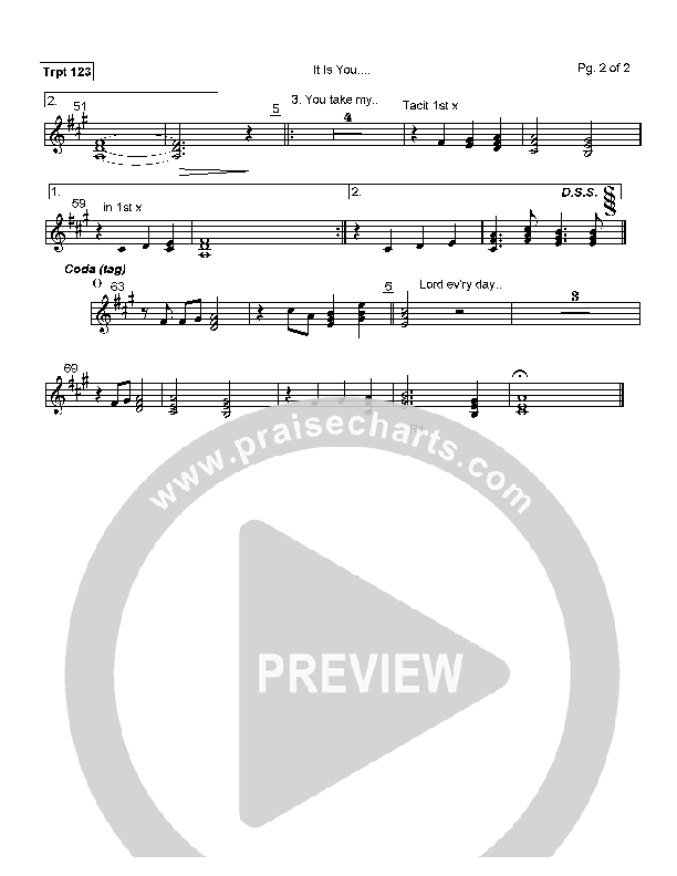 It Is You Trumpet 1/2/3 (Hillsong Worship)