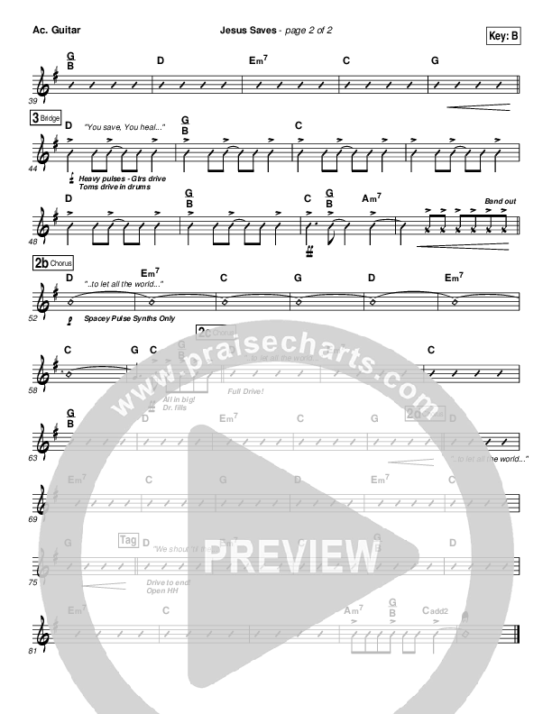 Jesus Saves Acoustic Guitar (Jeremy Camp)