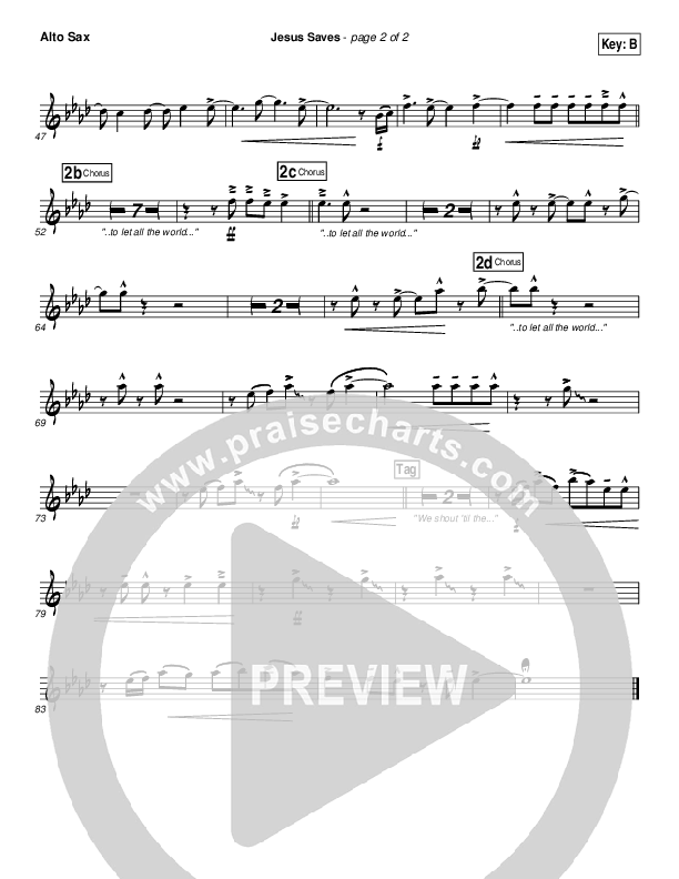 Jesus Saves Alto Sax (Jeremy Camp)